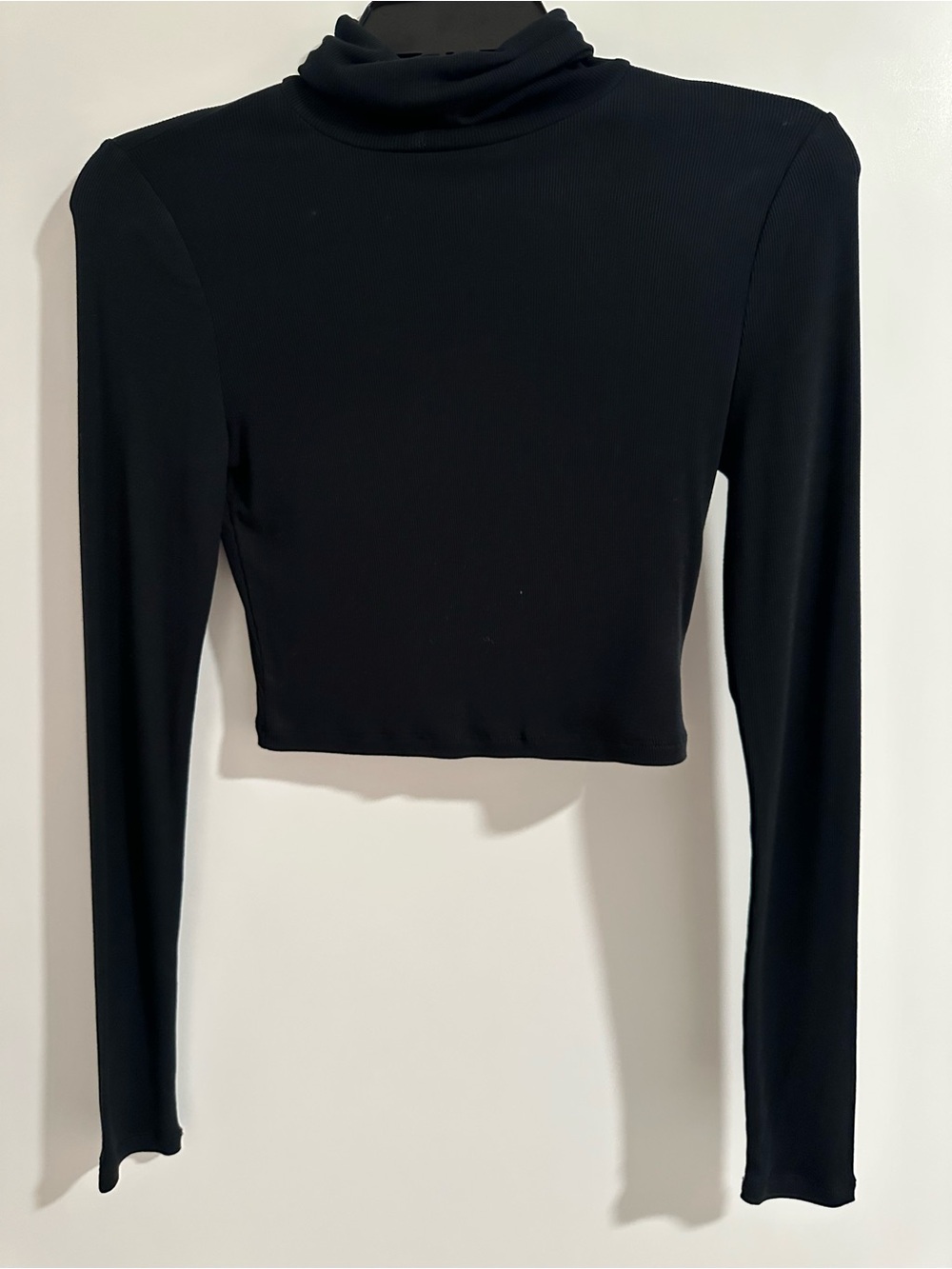 Aritzia Sunday best long sleeve cropped turtle neck, black, small